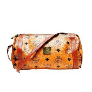 090183G V MCM Crossbody Bag Brown PVC